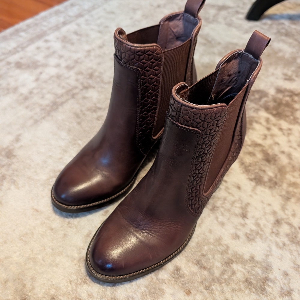 Liebeskind Dark Brown Textured Ankle Boots